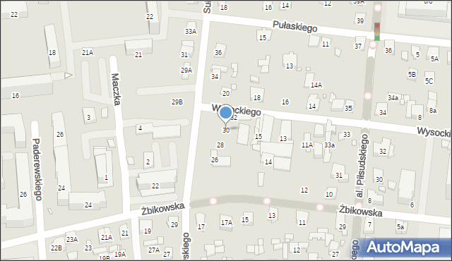 Piastów, Sułkowskiego Józefa, 30, mapa Piastów