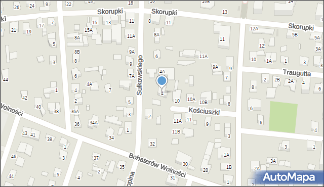 Piastów, Sułkowskiego Józefa, 4, mapa Piastów