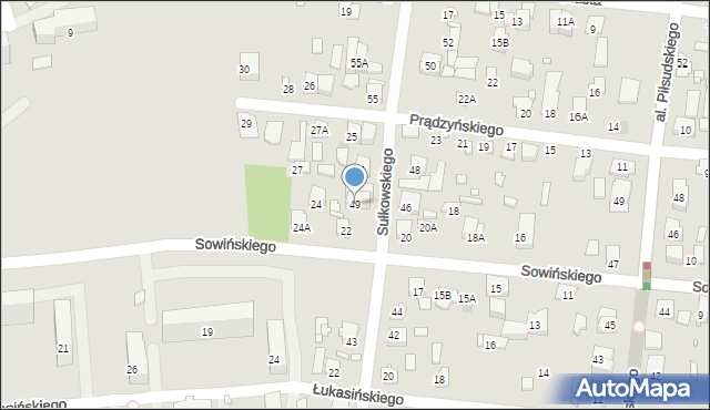 Piastów, Sułkowskiego Józefa, 49, mapa Piastów