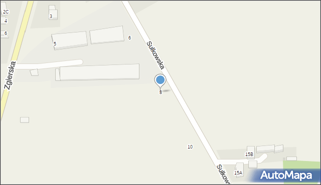 Piątek, Sułkowska, 8, mapa Piątek