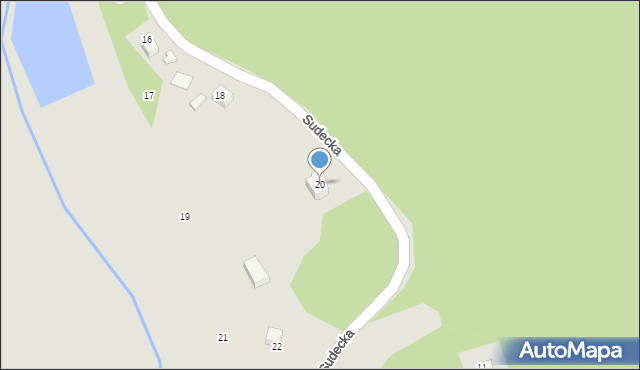 Piechowice, Sudecka, 20, mapa Piechowice