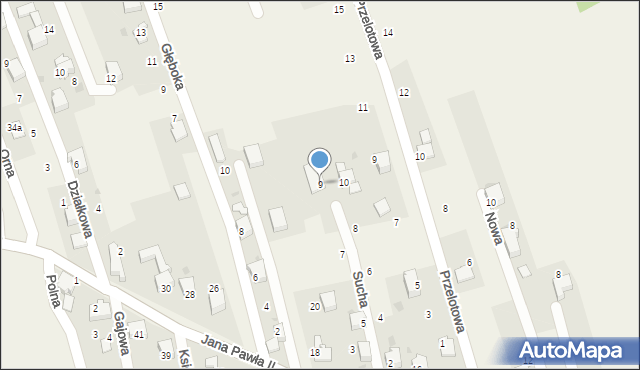 Pietrzykowice, Sucha, 9, mapa Pietrzykowice