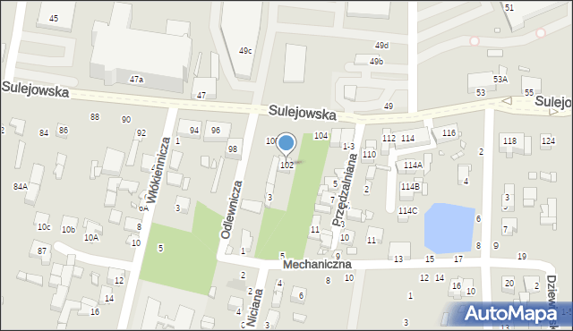 Piotrków Trybunalski, Sulejowska, 102, mapa Piotrków Trybunalski