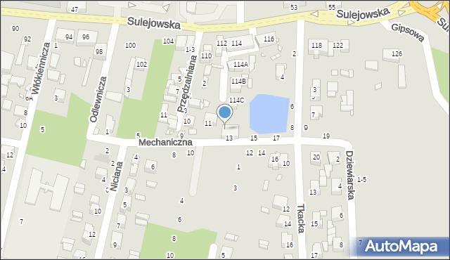Piotrków Trybunalski, Sulejowska, 114D, mapa Piotrków Trybunalski