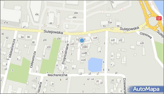Piotrków Trybunalski, Sulejowska, 114E, mapa Piotrków Trybunalski