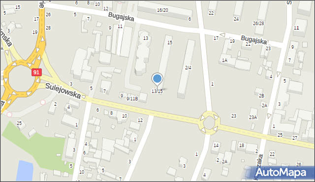 Piotrków Trybunalski, Sulejowska, 13/15, mapa Piotrków Trybunalski