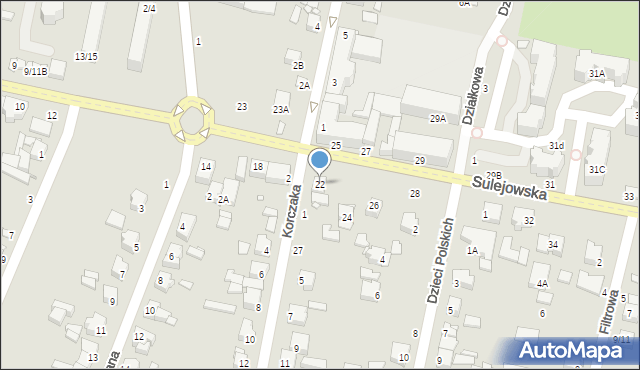 Piotrków Trybunalski, Sulejowska, 22, mapa Piotrków Trybunalski