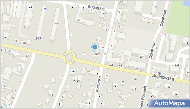 Piotrków Trybunalski, Sulejowska, 23A, mapa Piotrków Trybunalski
