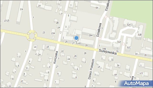 Piotrków Trybunalski, Sulejowska, 27A, mapa Piotrków Trybunalski