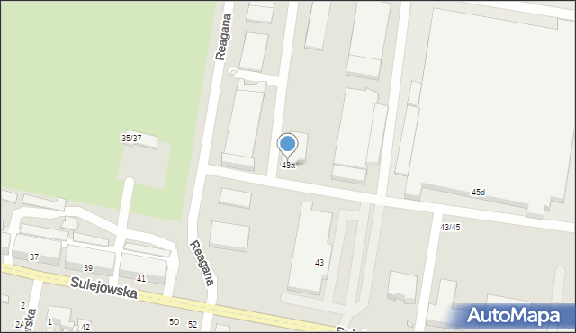 Piotrków Trybunalski, Sulejowska, 43a, mapa Piotrków Trybunalski