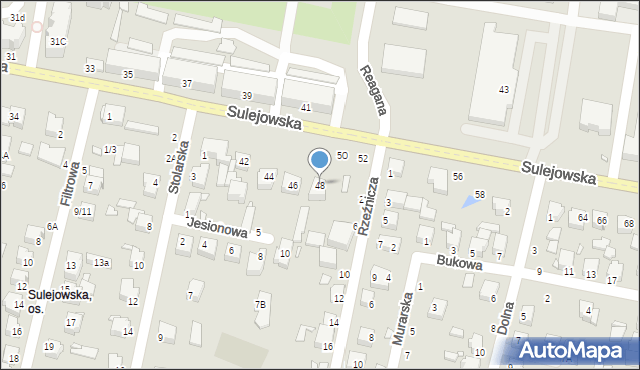 Piotrków Trybunalski, Sulejowska, 48, mapa Piotrków Trybunalski