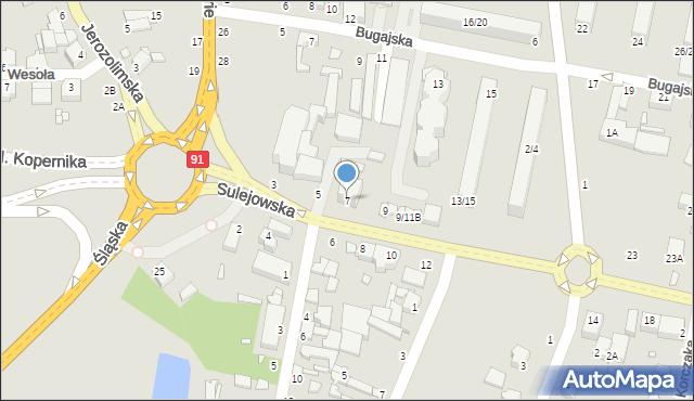 Piotrków Trybunalski, Sulejowska, 7, mapa Piotrków Trybunalski