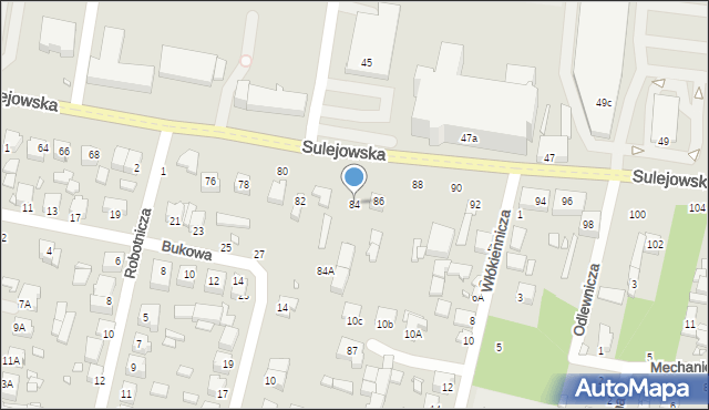 Piotrków Trybunalski, Sulejowska, 84, mapa Piotrków Trybunalski