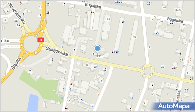 Piotrków Trybunalski, Sulejowska, 9/11A, mapa Piotrków Trybunalski