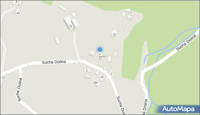 Piwniczna-Zdrój, Sucha Dolina, 23, mapa Piwniczna-Zdrój
