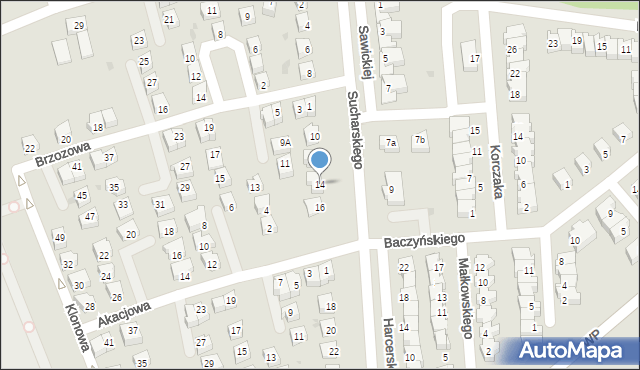 Polkowice, Sucharskiego Henryka, mjr., 14, mapa Polkowice