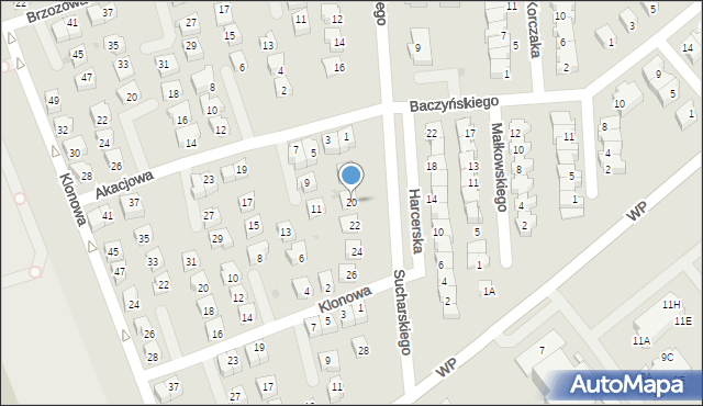 Polkowice, Sucharskiego Henryka, mjr., 20, mapa Polkowice