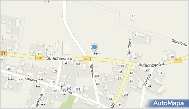 Pomorsko, Sulechowska, 17B, mapa Pomorsko