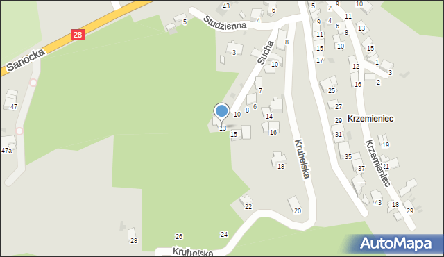 Przemyśl, Sucha, 13, mapa Przemyśla