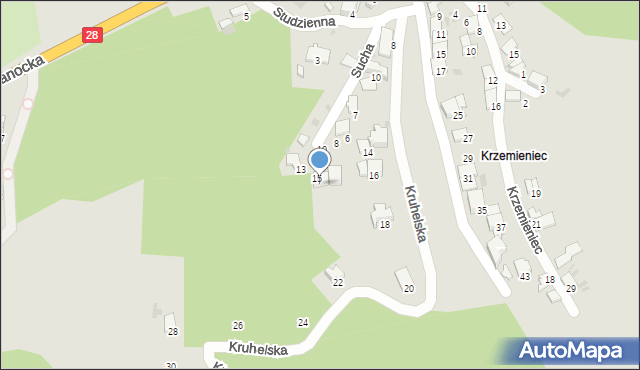 Przemyśl, Sucha, 17, mapa Przemyśla