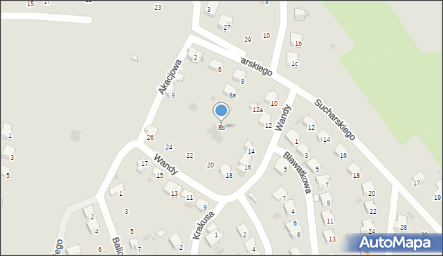 Przemyśl, Sucharskiego Henryka, mjr., 8b, mapa Przemyśla
