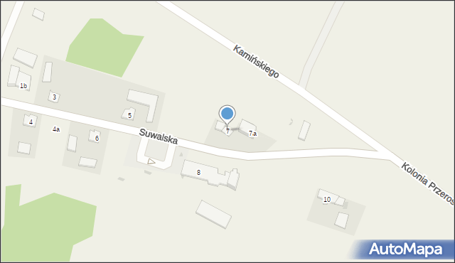Przerośl, Suwalska, 7b, mapa Przerośl