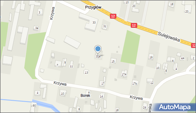 Przygłów, Sulejowska, 31a, mapa Przygłów