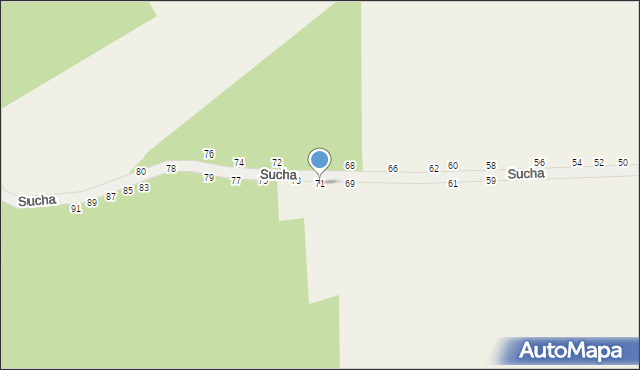 Psucin, Sucha, 71, mapa Psucin