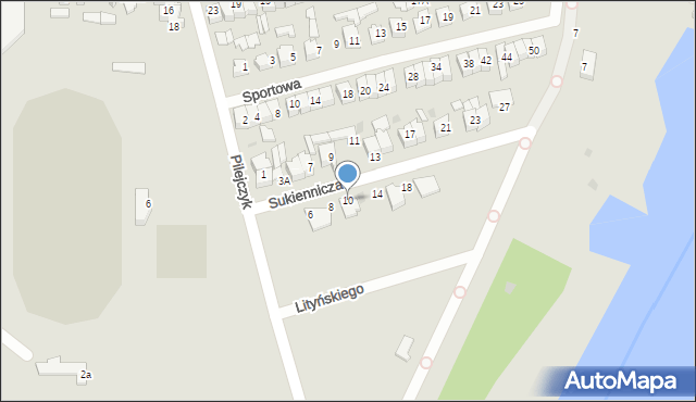 Pułtusk, Sukiennicza, 10, mapa Pułtusk