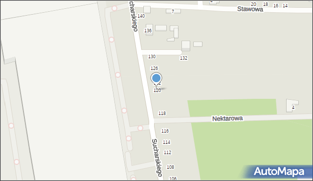 Radomsko, Sucharskiego Henryka, mjr., 120, mapa Radomsko