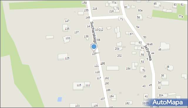 Radomsko, Sucharskiego Henryka, mjr., 127, mapa Radomsko