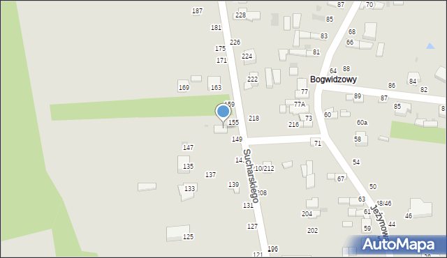 Radomsko, Sucharskiego Henryka, mjr., 153, mapa Radomsko