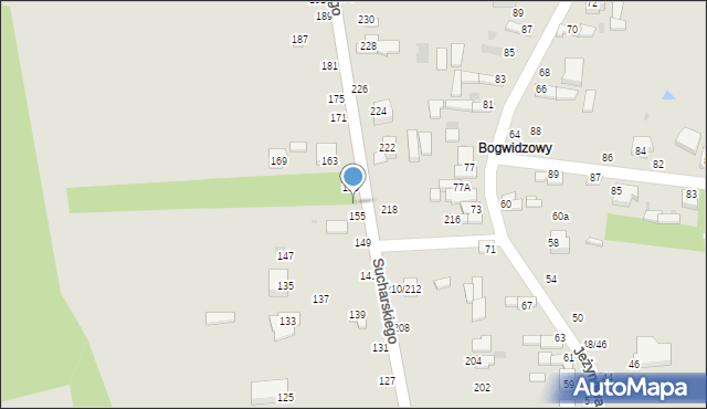 Radomsko, Sucharskiego Henryka, mjr., 157, mapa Radomsko