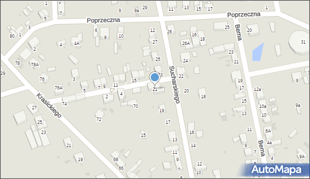 Radomsko, Sucharskiego Henryka, mjr., 21, mapa Radomsko