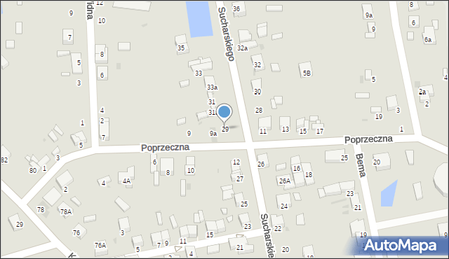 Radomsko, Sucharskiego Henryka, mjr., 29, mapa Radomsko