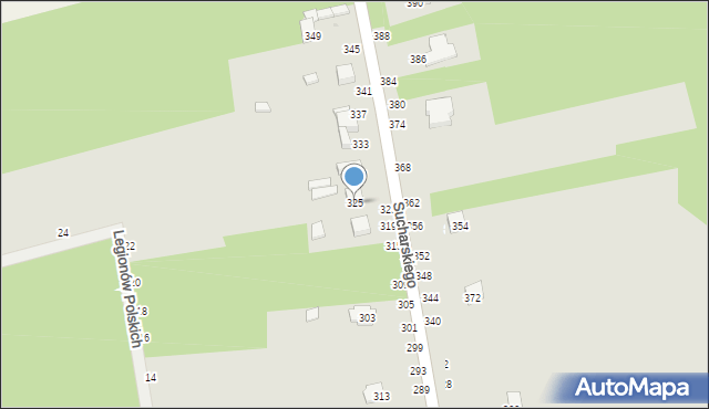 Radomsko, Sucharskiego Henryka, mjr., 325, mapa Radomsko