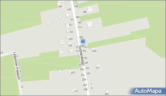 Radomsko, Sucharskiego Henryka, mjr., 360, mapa Radomsko