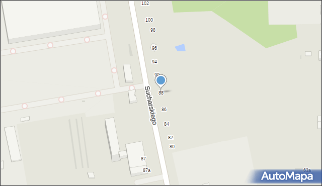 Radomsko, Sucharskiego Henryka, mjr., 88, mapa Radomsko