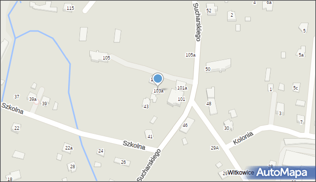 Ropczyce, Sucharskiego Henryka, mjr., 103a, mapa Ropczyce