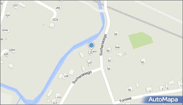 Ropczyce, Sucharskiego Henryka, mjr., 117, mapa Ropczyce