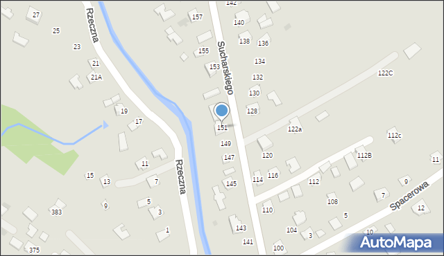 Ropczyce, Sucharskiego Henryka, mjr., 151, mapa Ropczyce