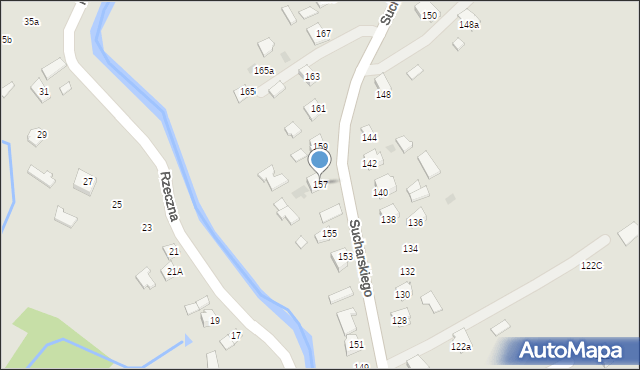 Ropczyce, Sucharskiego Henryka, mjr., 157, mapa Ropczyce