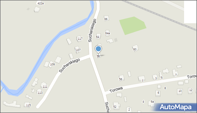 Ropczyce, Sucharskiego Henryka, mjr., 58, mapa Ropczyce