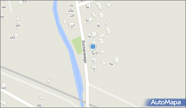 Ropczyce, Sucharskiego Henryka, mjr., 74, mapa Ropczyce