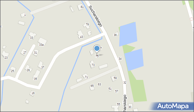 Ropczyce, Sucharskiego Henryka, mjr., 75, mapa Ropczyce