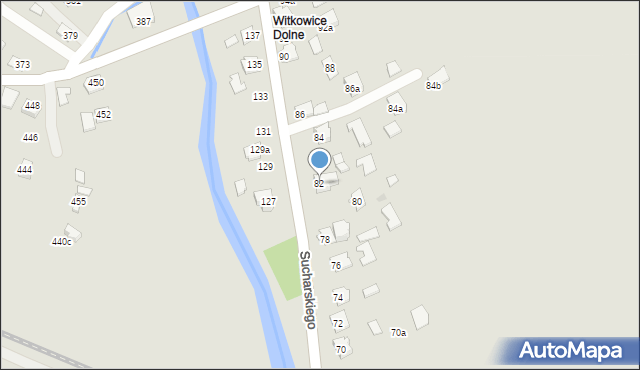 Ropczyce, Sucharskiego Henryka, mjr., 82, mapa Ropczyce