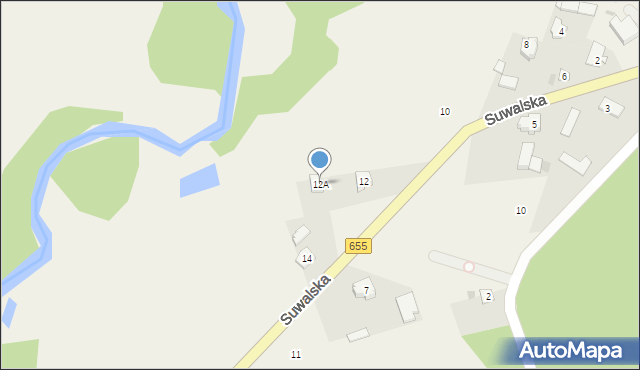 Rutka-Tartak, Suwalska, 12A, mapa Rutka-Tartak