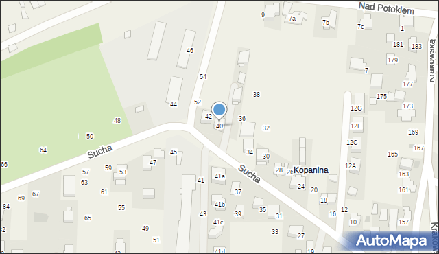 Rząska, Sucha, 40, mapa Rząska