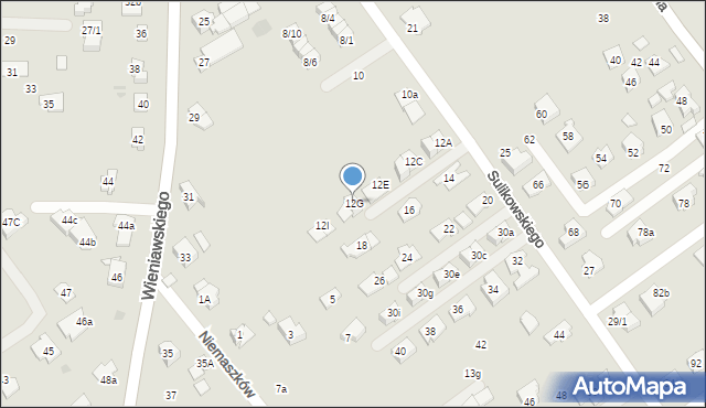 Rzeszów, Sulikowskiego Daniela, ks., 12G, mapa Rzeszów