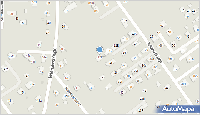 Rzeszów, Sulikowskiego Daniela, ks., 12I, mapa Rzeszów
